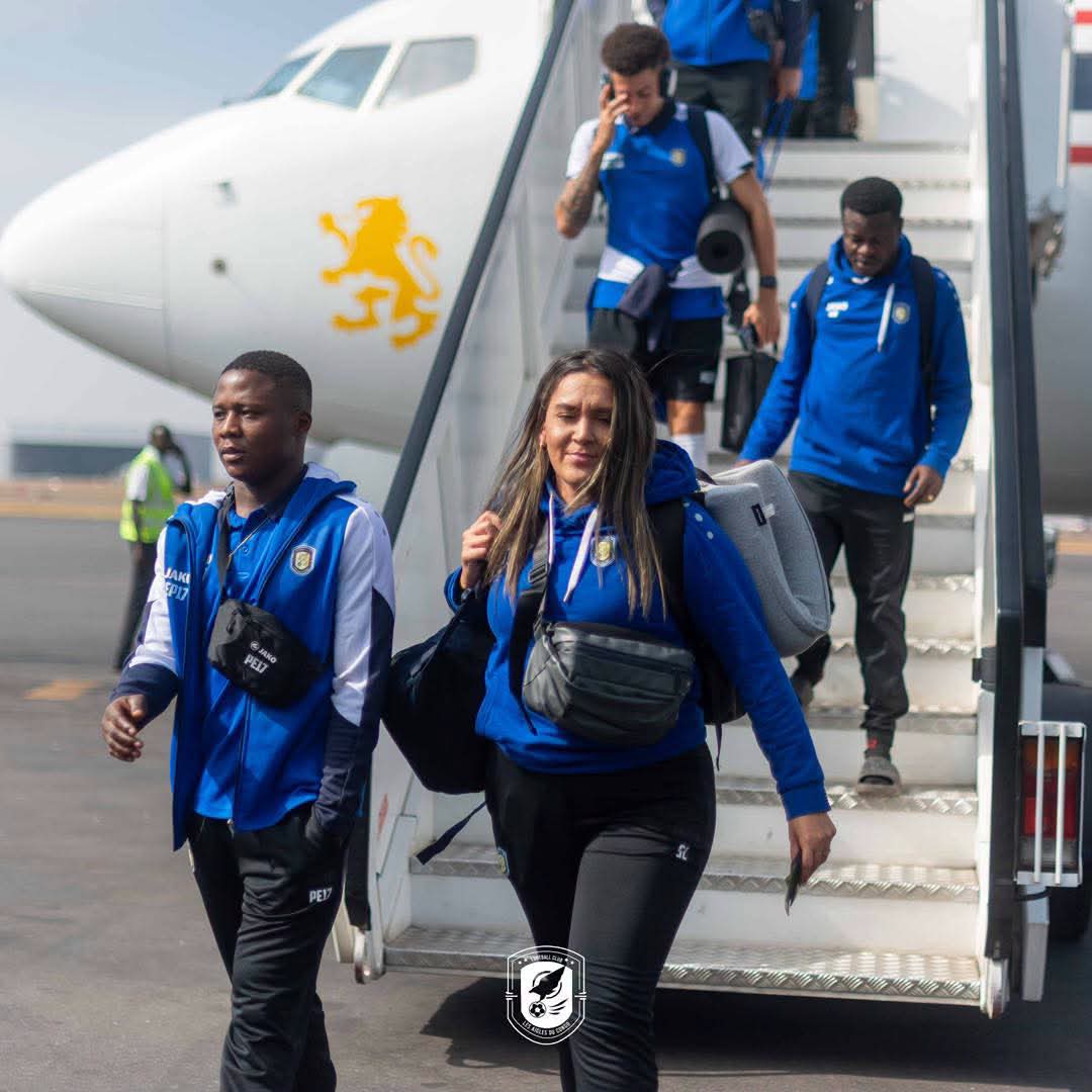 Après 1h34 de vol, les Aigles du Congo sont arrivés à Kigali, prêts à relever le défi du jour.