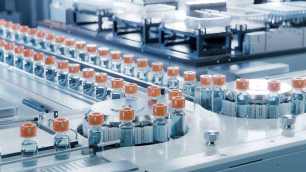 Installation de production de vaccins et processus de production... dans une usine pharmaceutique.