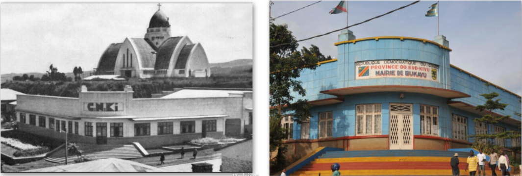 Le bâtiment du CNKI, une compagnie privée créée en 1928 chargée de l'exploitation économique du Kivu, devenu Mairie de Bukavu après l'indépendance