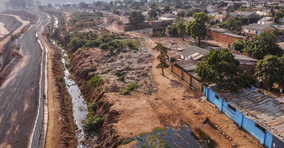 Kolwezi, une ville minière qui baigne dans la pauvreté. Ici, une vue partielle de la cité Gécamines