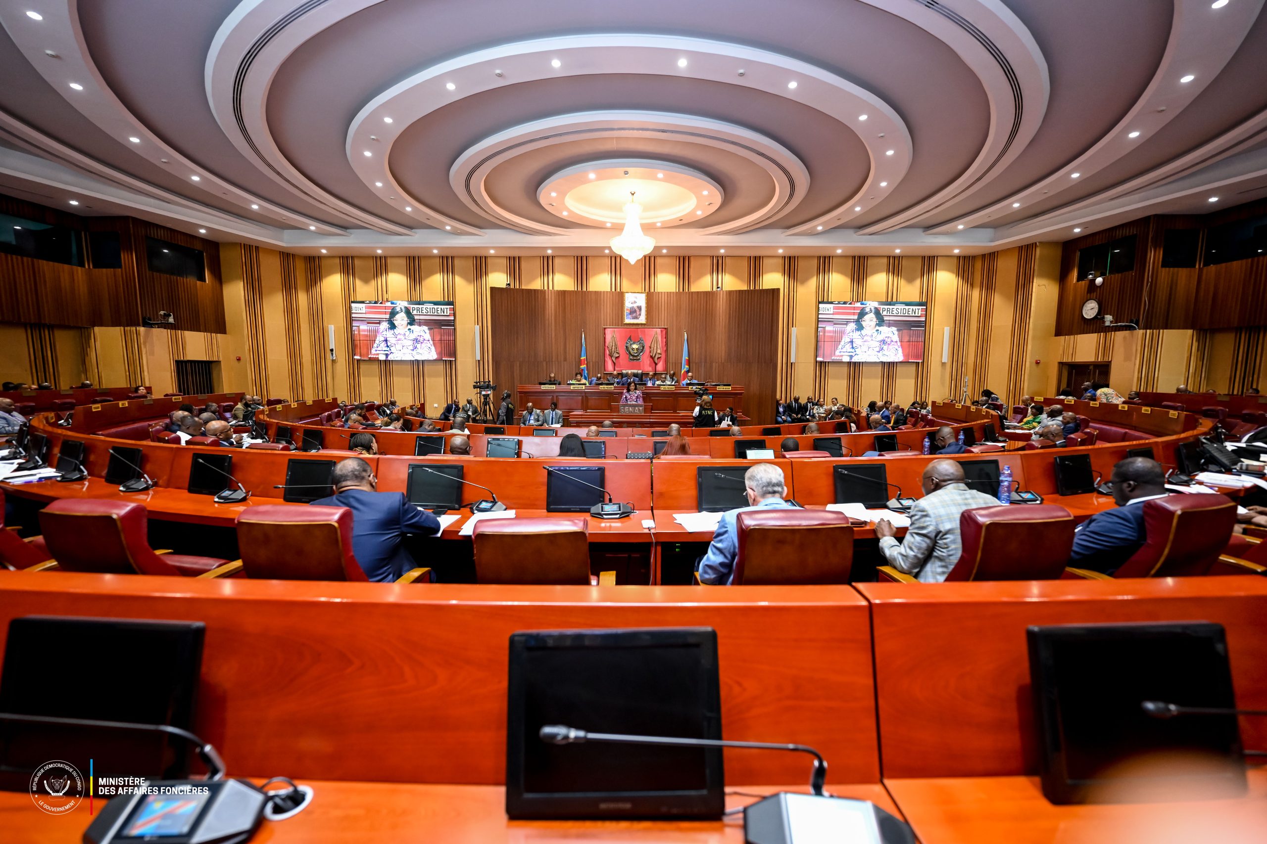 Le Sénat de la RDC, un pays où les fonctions politiques (sénateurs, députés, ministres, mandataires publics) sont massivement convoitées en raison des émoluments et des "invisibles" (primes de fonctionnement) qui y sont rattachés, disproportionnés par rapport au niveau de vie moyen de la population.